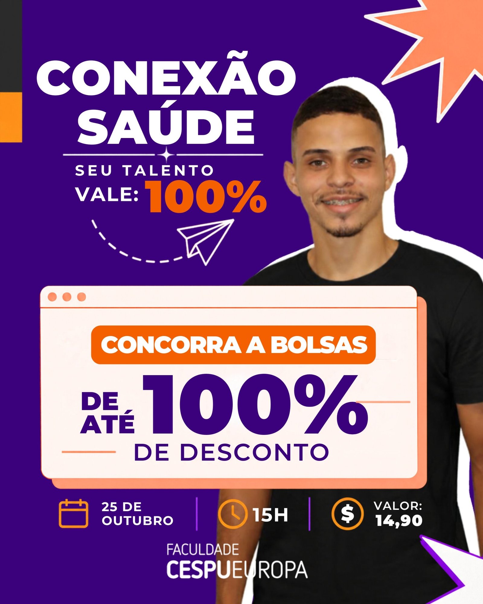 Card do evento Conexão Saúde — Seu Talento Vale 100%